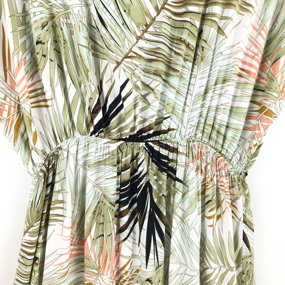 Label of Love Dress Neutral Safari Leaf Print Dress - Picture 3 of 9